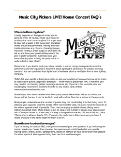 Things to Consider for an MCP LIVE! House Concert