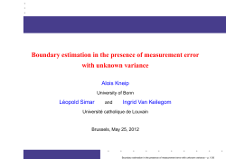 Boundary estimation in the presence of measurement
