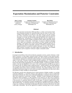 Expectation Maximization and Posterior Constraints