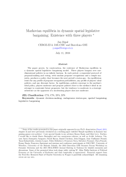 Markovian equilibria in dynamic spatial legislative