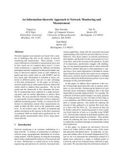 An Information-theoretic Approach to Network
