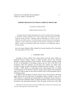 import demand functions: evidence from cibs
