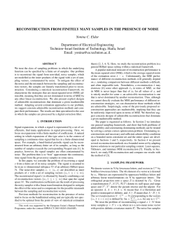 Reconstruction from Finitely Many Samples in the Presence of Noise