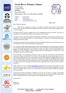 Covering Letter - Essex Schools Jobs