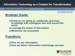 IT Strategy - Dalhousie University