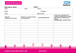 ATTENDANCE SHEET &ndash; Strategy /Case Conference /Review Meeting