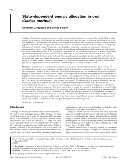 State-dependent energy allocation in cod