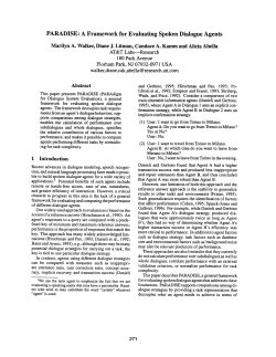 PARADISE: A Framework for Evaluating Spoken Dialogue Agents