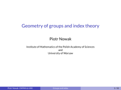 Geometry of groups and index theory