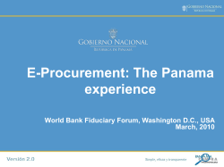 PanamaCompra - World Bank Group