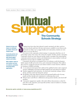 The Community Schools Strategy - Coalition for Community Schools