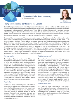 US Presidential election result commentary 11November2016