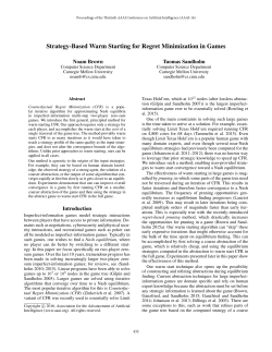 Strategy-Based Warm Starting for Regret Minimization in Games