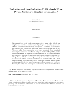 Excludable and Non-Excludable Public Goods