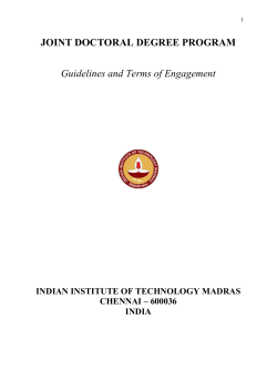 JDP Document - Indian Institute of Technology Madras
