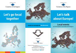 Let`s talk about Europe! Let`s go local together