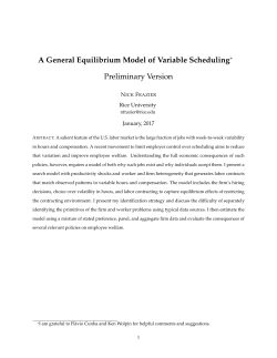 A General Equilibrium Model of Variable