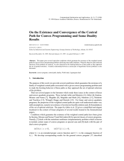 On the Existence and Convergence of the Central Path for Convex
