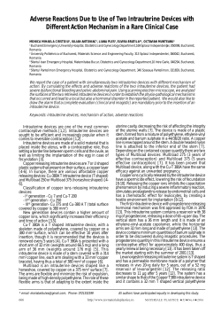 Adverse Reactions Due to Use of Two Intrauterine Devices with