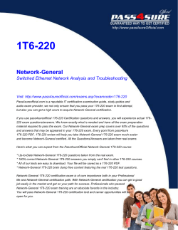 1T6-220 Network-General Switched Ethemet Network Analysis and