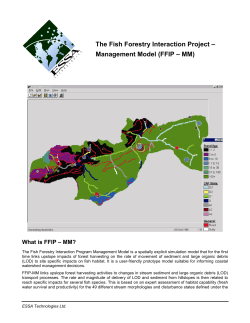 The Fish Forestry Interaction Project &ndash; Management Model (FFIP