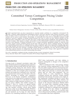 Committed Versus Contingent Pricing Under Competition