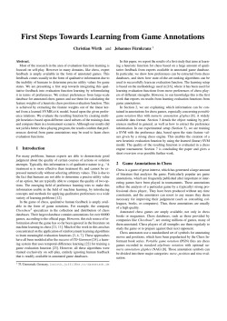 First Steps Towards Learning from Game Annotations