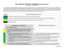 FSC CHAIN OF CUSTODY CROSSWALK V3-0 and V2-1