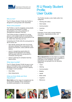 R U Ready student profile user guide