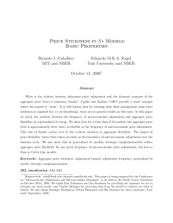 Price Stickiness in Ss Models