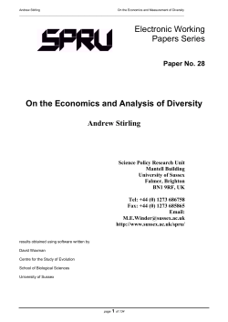 On the Economics and Analysis of Diversity Electronic Working