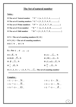 The Set of natural number