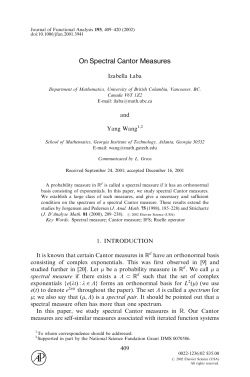 On Spectral Cantor Measures
