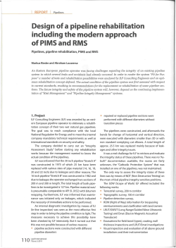 Design of a pipeline rehabilitation including the modern approach
