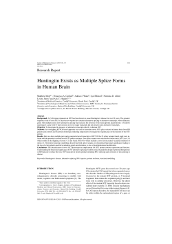 Huntingtin Exists as Multiple Splice Forms in Human Brain