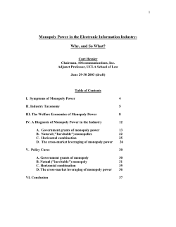 Monopoly Power in the Electronic Information Industry: Why, and So
