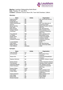 lsab_meeting_minutes_14-06-16 - Lewisham Safeguarding Boards