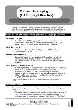 Commercial copying - Leeds Beckett Library