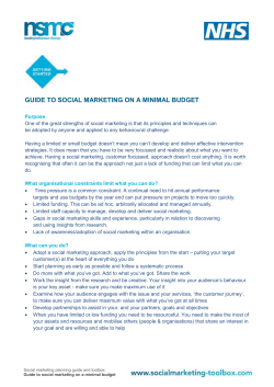 Guide to social marketing on a minimal budget