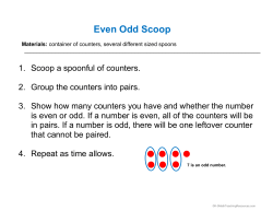 Even Odd Scoop - K-5 Math Teaching Resources