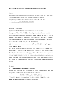 CH14 correction scheme for XBT data