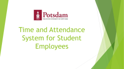 Time and Attendance System for Student Employees