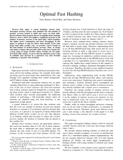 Optimal Fast Hashing - Electrical Engineering, Technion