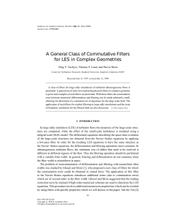 A General Class of Commutative Filters for LES