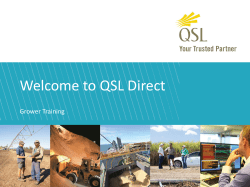 QSL Direct Training Presentation (PowerPoint Format)
