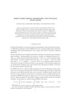 BSDES UNDER PARTIAL INFORMATION AND FINANCIAL