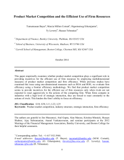 Product Market Competition and the Efficient Use of Firm Resources