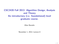 Algorithm Design, Analysis and Theory An introductory