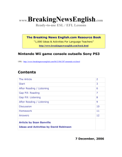 Nintendo Wii game console outsells Sony PS3