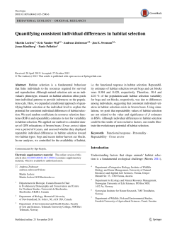 Quantifying consistent individual differences in habitat selection